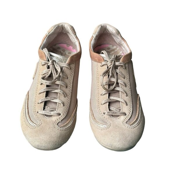 Skechers Bella Campana Fashion Sneakers Gold Leather Textile Lace-Up Size 10 - Picture 4 of 10